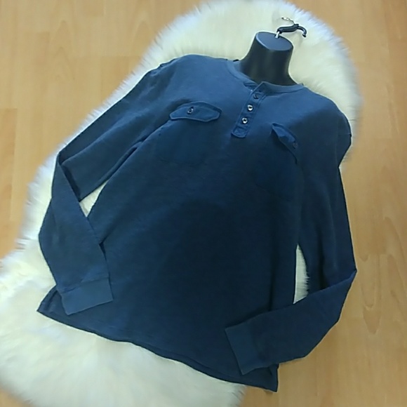 Rock & Republic Microstriped Henley Top - Picture 7 of 8